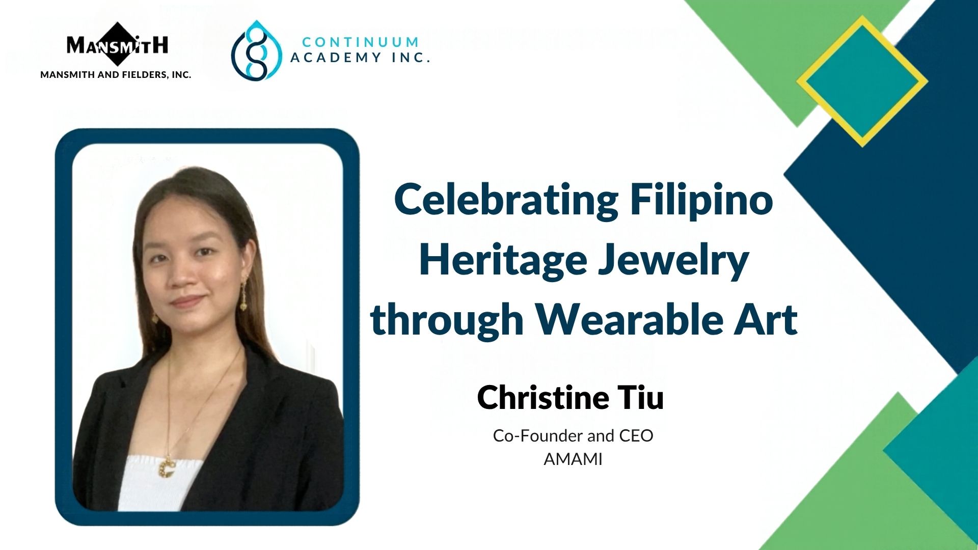AMAMI - Celebrating Filipino Heritage Jewelry through Wearable Art